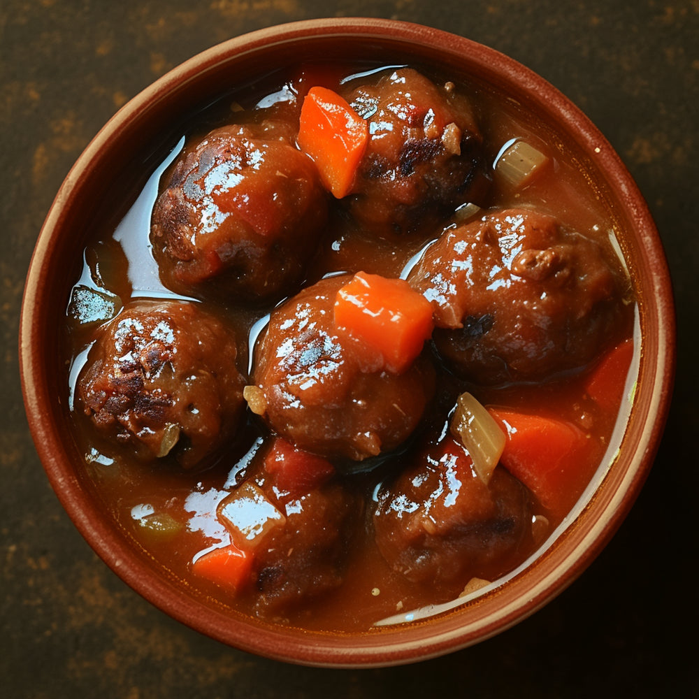 Falafel & shakshuka - kulki z soczewicy w sosie z pomidorów i papryki