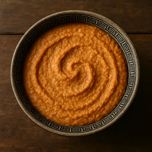 Muhamara – wytworna pasta z pieczonej papryki i orzechów