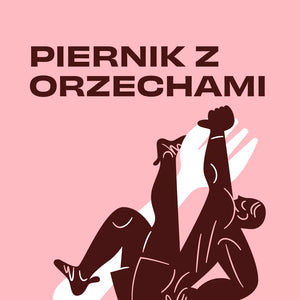 Piernik z orzechami włoskimi, przekładany powidłami, oblany czekoladą