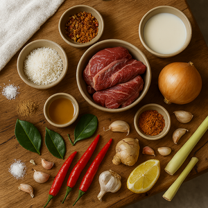 RENDANG  wołowina, curry, przyprawy