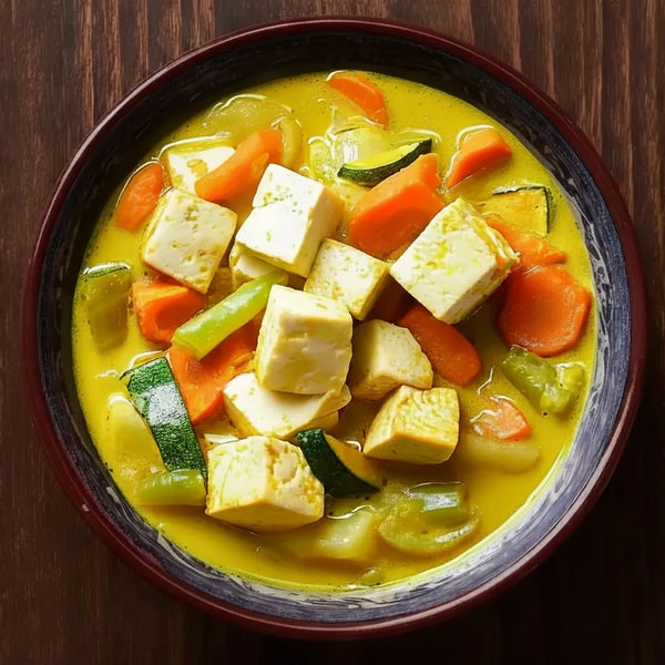 Nyonya Curry - łagodne curry z tofu, warzywami i mlekiem kokosowym